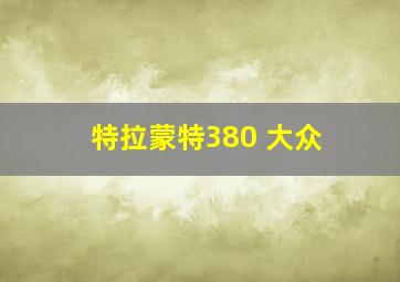 特拉蒙特380 大众